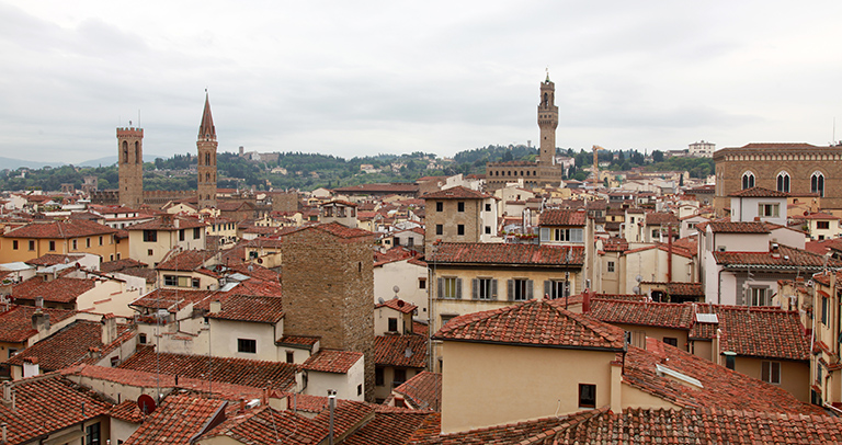 Uitzicht vanaf de Duomo in Florence